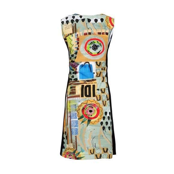 Dolcezza Sleeveless Dress Size S Abstract Print Short Dress Zip Up Detail NWT - Picture 4 of 4
